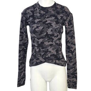 Lululemon Close to Crossing Long Sleeve, Rulu Heritage Camo Jacquard, Size 4
